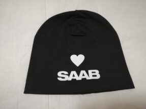 Beanie black, hart SAAB-logo