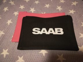 Crab pouch SAAB logo